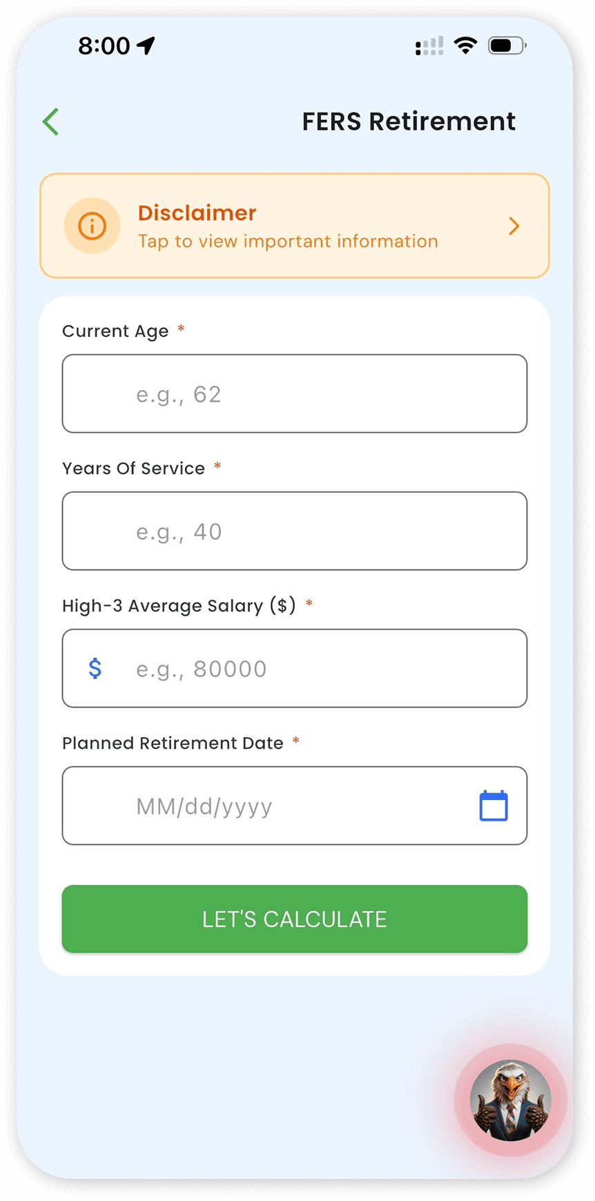 FERS Retirement Estimator
